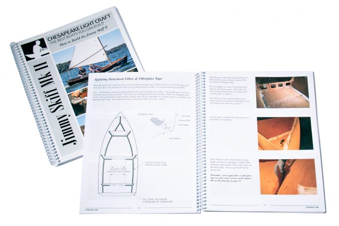 The instruction manual that accompanies the Jimmy Skiff II wooden boat kit is comprehensive in detail and shows full colour photos of every step