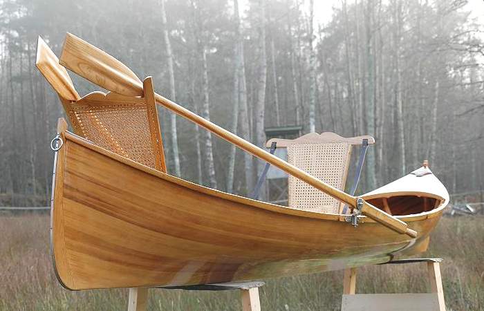 Adirondack guide boat is a fast lightweight rowing boat