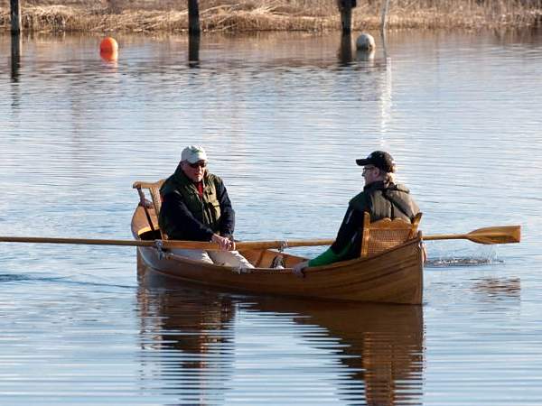 Adirondack guide boat is a fast lightweight rowing boat