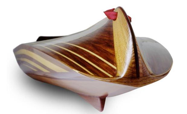 Aleutesque cedar-strip kayak inspired by the Aleut baidarka