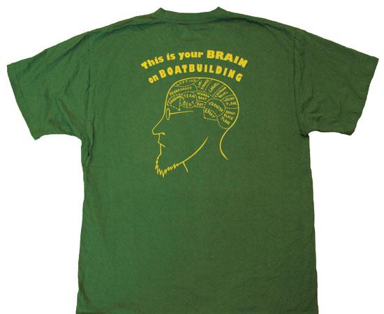 Boatbuilding brain t-shirt