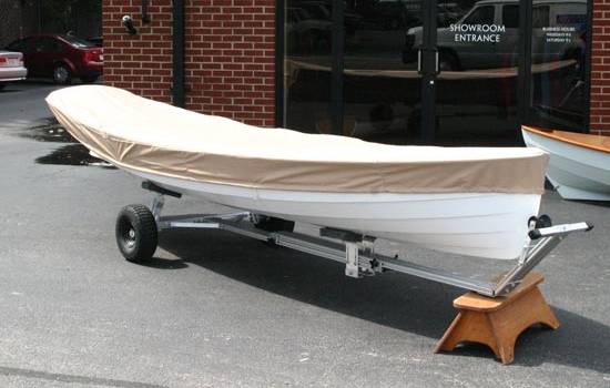 Canvas boat cover for a Chester Yawl