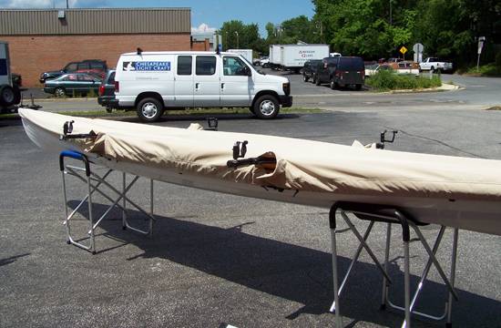 Canvas boat cover for a Tandem Wherry