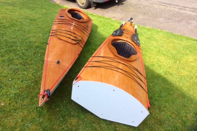 A custom take-apart version of the Chesapeake Double expedition kayak