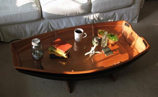 Cradle boat coffee table