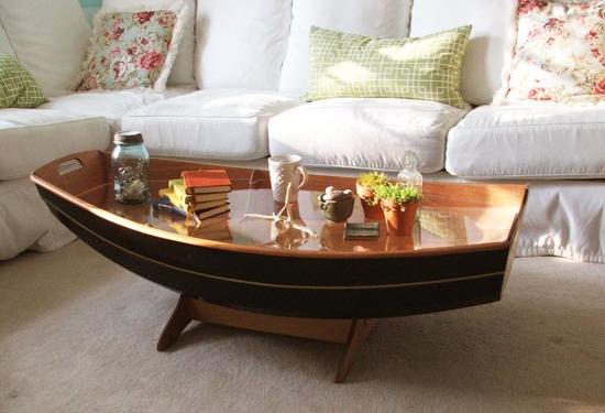 Cradle boat coffee table