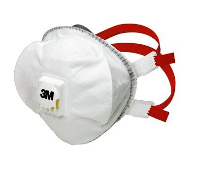 Reusable 3M 8835+ protective FFP3 valved particulate masks that are comfortable to wear without excessive heat build-up