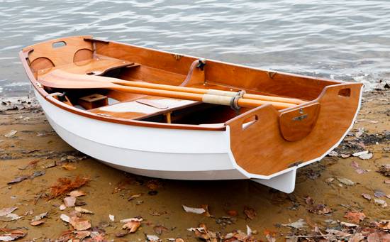 Nesting Eastport Pram rowing and sailing dinghy with LapStitch construction