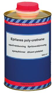 Epifanes polyurethane brush thinner is a fast-evaporating thinner for spraying polyurethane yacht coatings