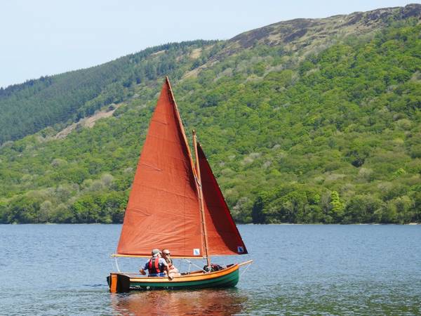 Fyne Four wooden sailing boat launched on Coniston Water