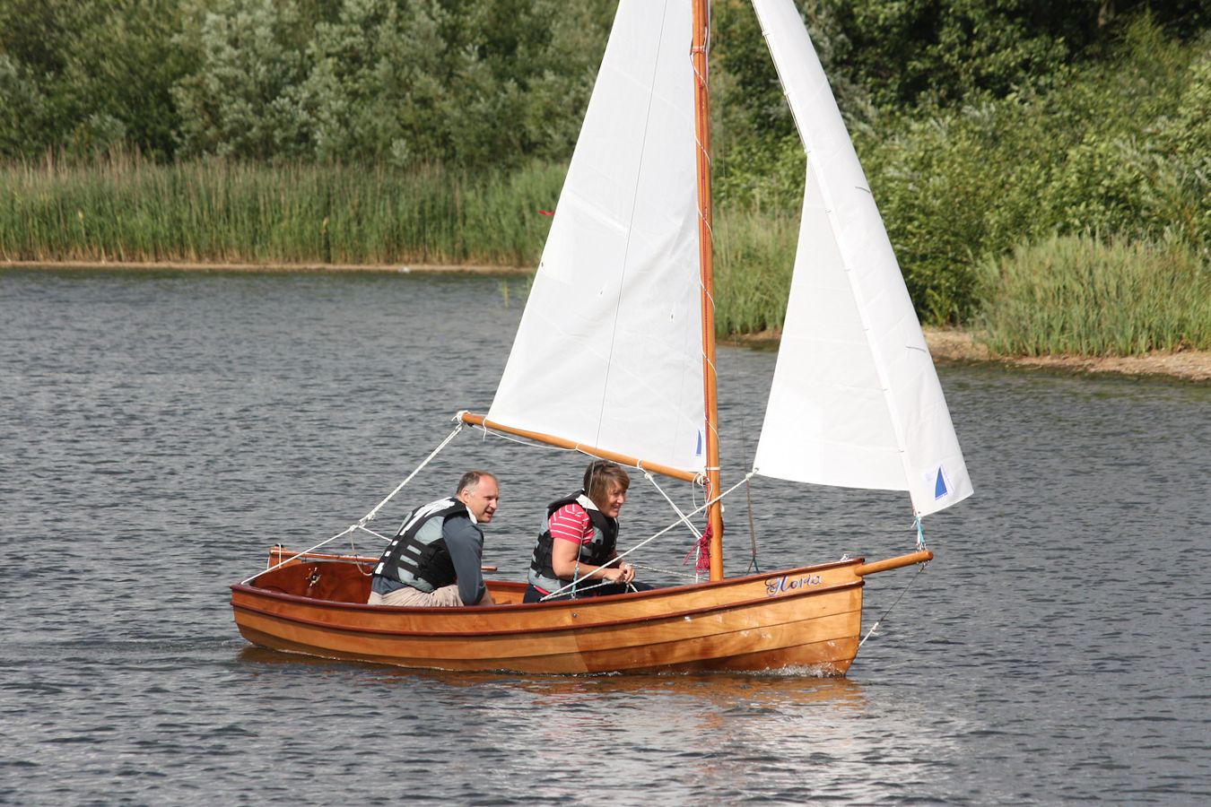 Nimble kit-built wooden sailing boat