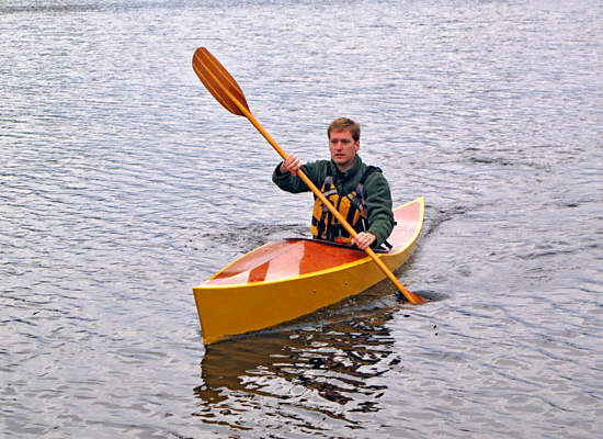Ganymede is a simple, easy to build recreational wooden kayak