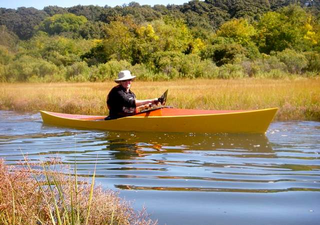 Ganymede is a simple, easy to build recreational wooden kayak