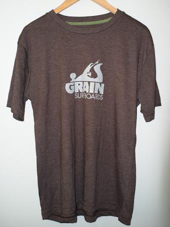 Grain Surfboards logo t-shirt - men's brown