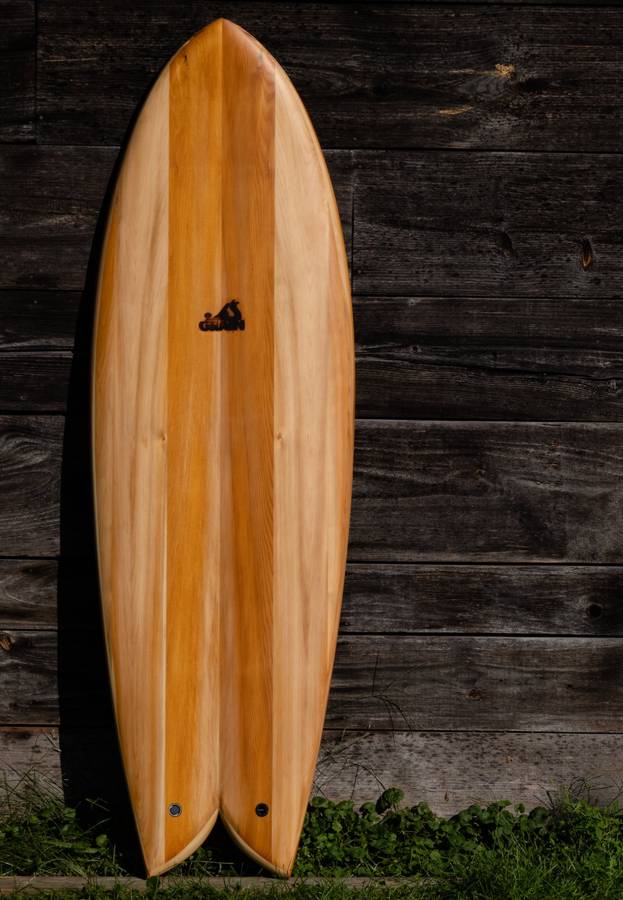 Waka hollow wooden surfboard