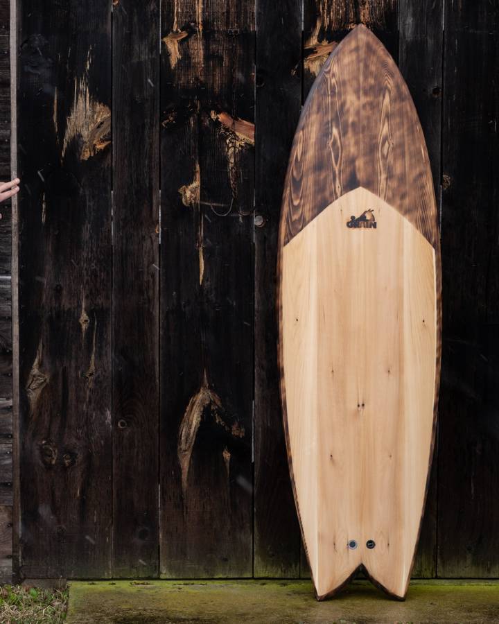 Wherry hollow wooden surfboard