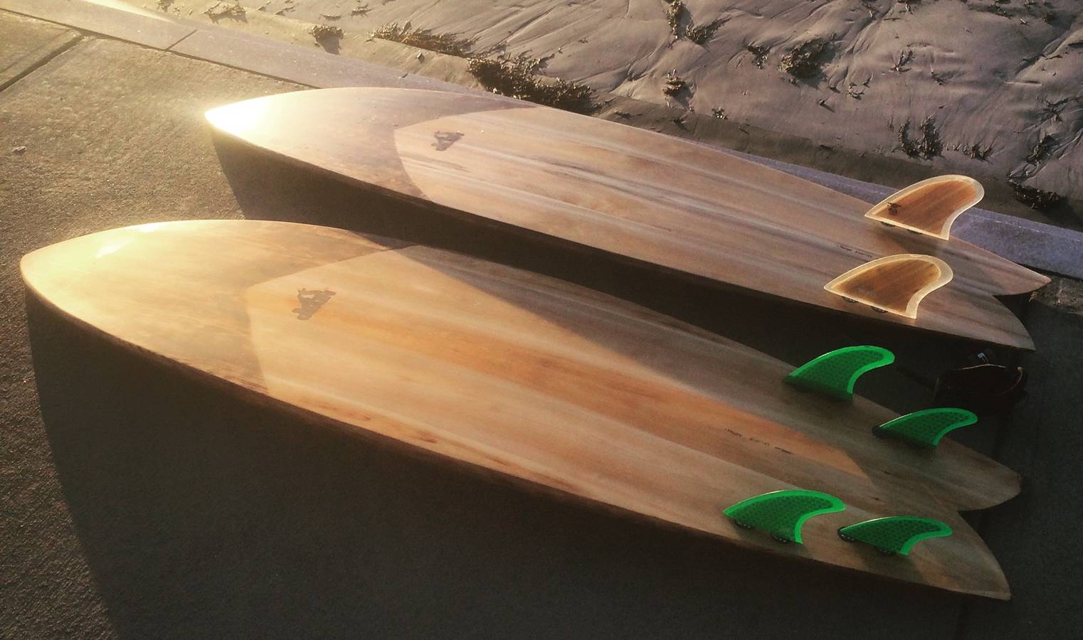 Wherry hollow wooden surfboard