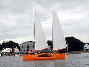 Sailing a proa built from a kit
