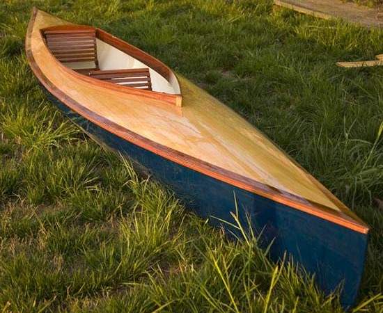 Mill Creek 16.5 Hybrid kayak with a cedar-strip deck