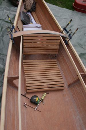 Building a wooden kayak traditional seats from Chesapeake Light Craft