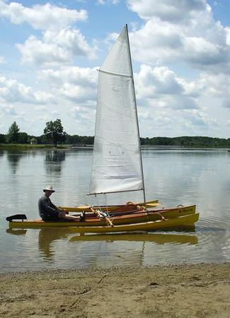 Canoe sailing outriggers from Fyne Boat Kits