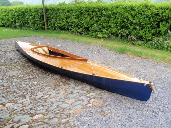 Paddling a home made wooden kayak from Fyne Boat Kits