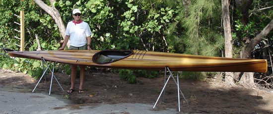 Mystery Bootlegger cedar-strip racing sea kayak