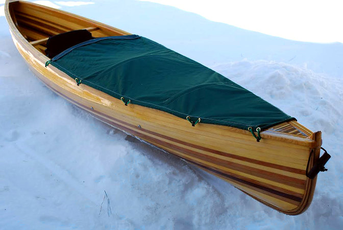 The ultralight strip-planked solo pack canoe, Nymph
