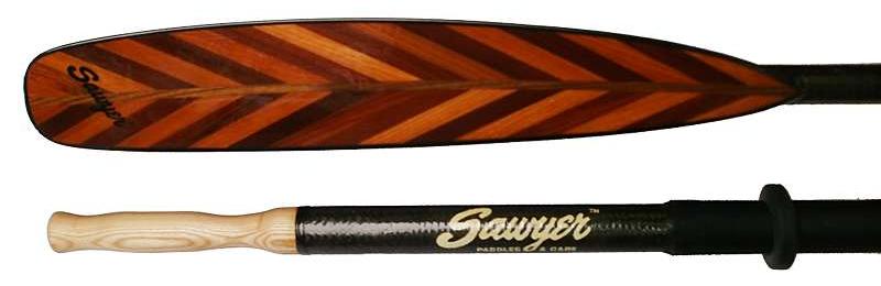Sawyer v-laminated wooden ocean rowing oars reinforced with carbon fibre