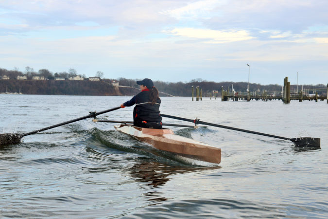 Oxford Shell - a lightweight wooden rowing shell for rec-racing, workouts or ocean rowing