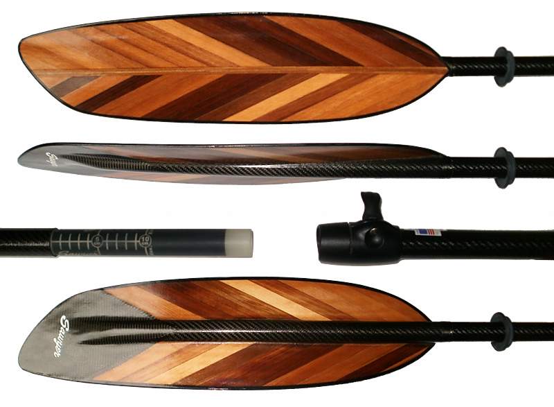 Sea Feather carbon shaft v-laminate kayak paddle