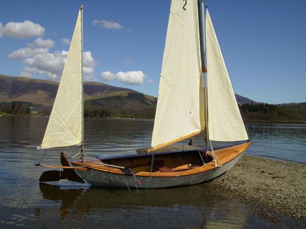 Colin's Pathfinder sailing yawl built at home