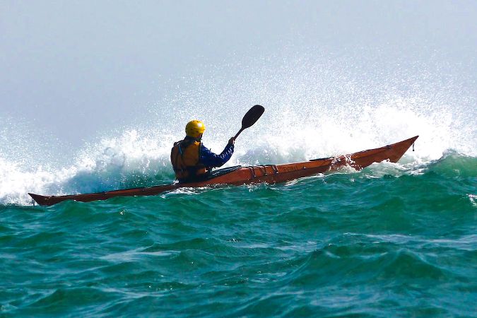 Petrel wooden sea kayak for rough water