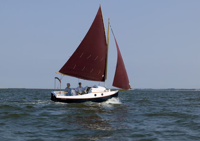 Pocketship trailer sailer built at home from a kit