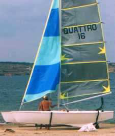 Quattro 16 racing beach catamaran by Richard Woods