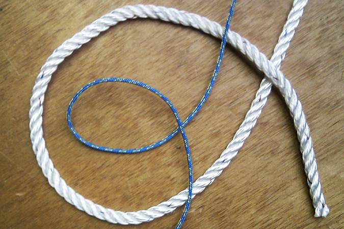 Rope for rigging a sailing boat