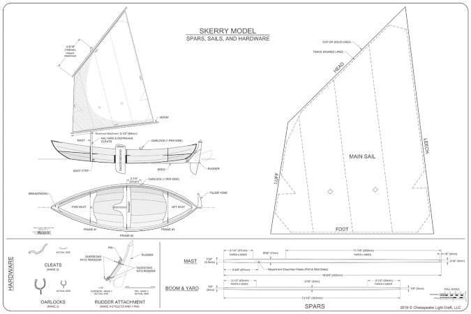 Plans for the Skerry scale model boat kit