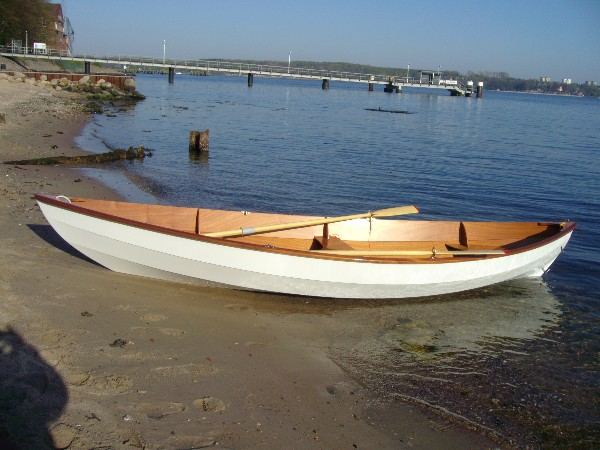 Clinker Skerry sailing and rowing boat launched