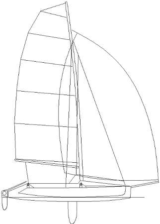 Strike 15 racing trimaran sail plan by Richard Woods