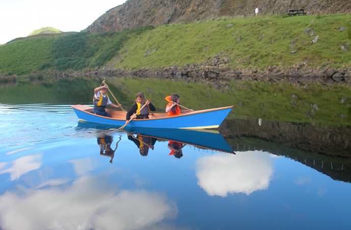 The Wastwater canoe is an easily controlled fun boat for children