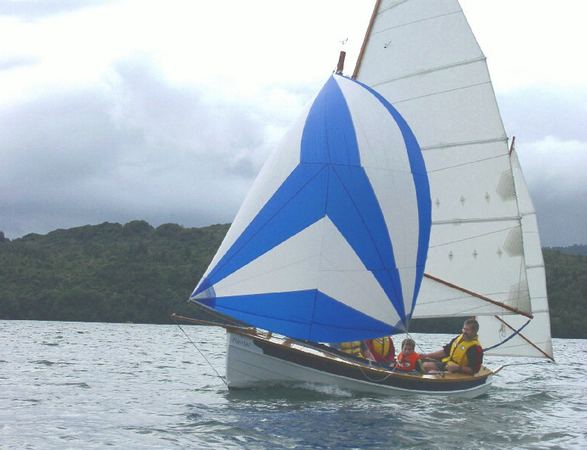 15 foot Navigator sailing boat built from kit designed by Welsford supplied by Fyne Boat Kits