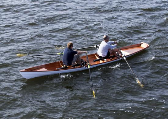 Tandem wherry rowing kit self built from a Fyne Boat Kit