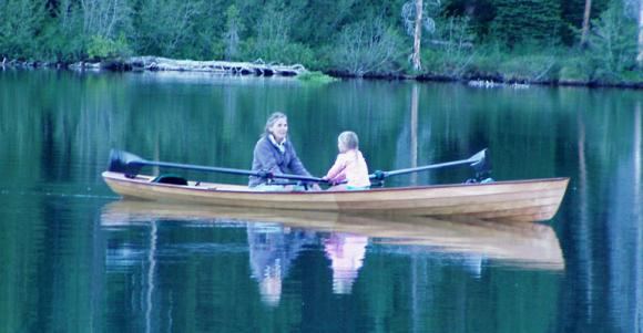 Two seats easy to row wooden wherry rowing boat that can be built at home in days