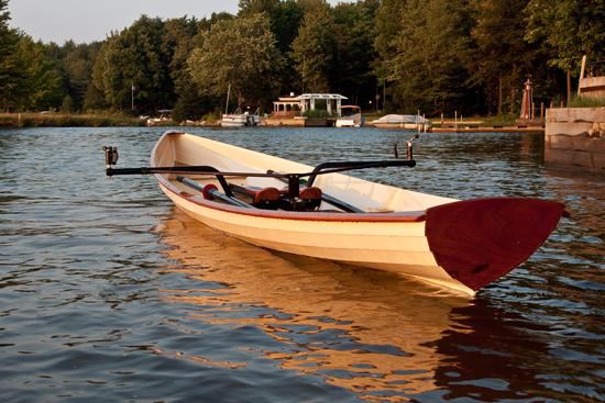 Self build rowing boat made from a Chesapeake Light Craft kit