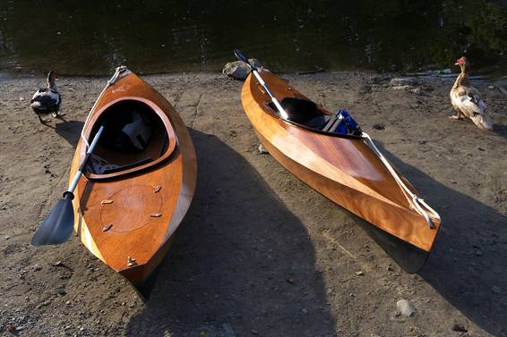 Wood Duck 10 wooden kayaks with ducks