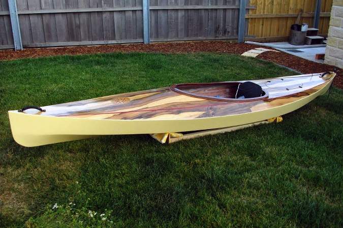 A Wood Duck 12 kayak with a custom deck