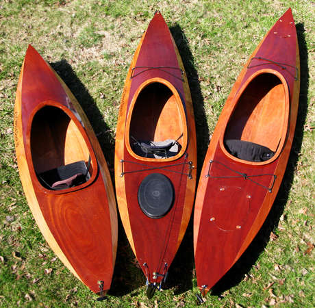 The Wood Duck kayak range: 10, 12 and 14