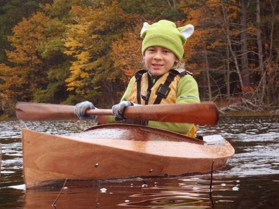Build a wooden kayak for your child from a kit