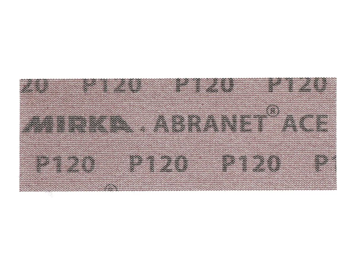Mirka Abranet Ace sandpaper sheet with ceramic grains that cut better and stay sharp for longer