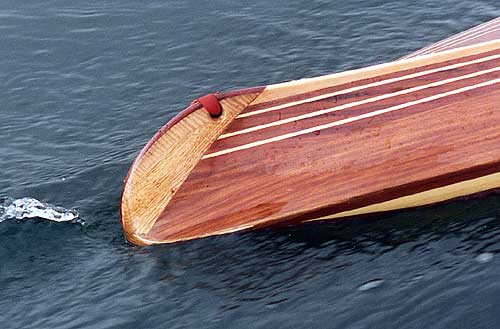 Aleutesque cedar-strip kayak inspired by the Aleut baidarka